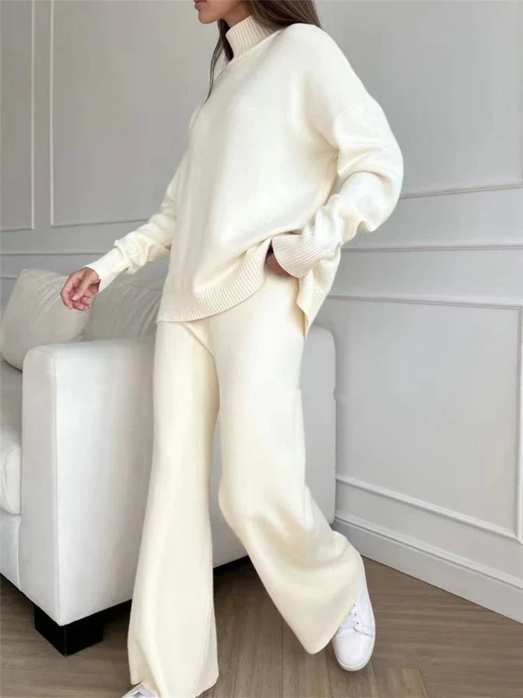 Women's Autumn Winter 2 Piece Knitted Set