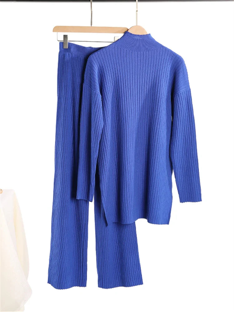 Women's Autumn Winter 2 Piece Knitted Set