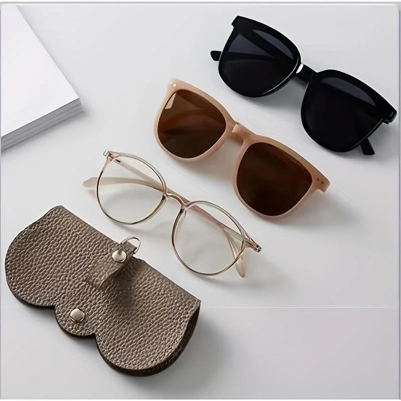 Soft Leather Sunglasses Bag