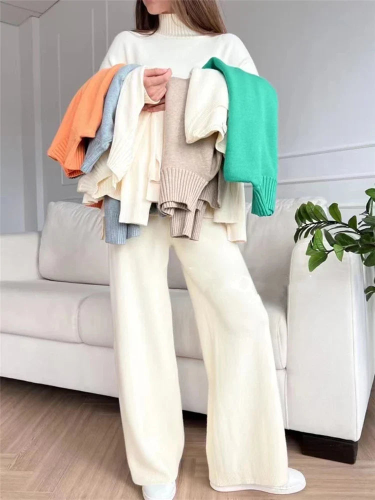 Women's Autumn Winter 2 Piece Knitted Set