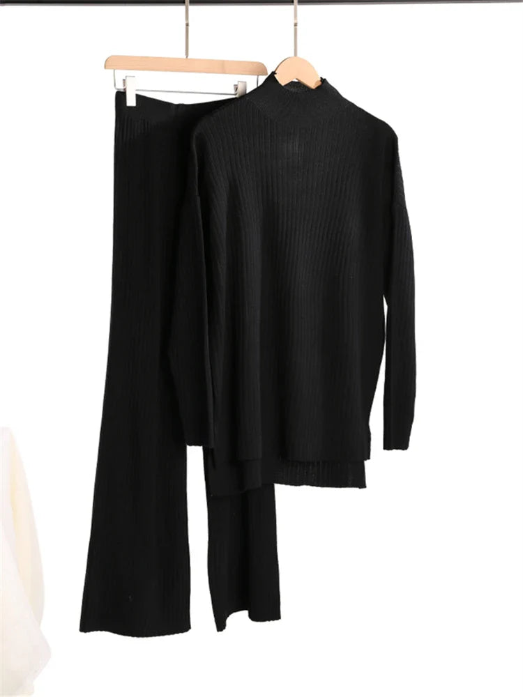 Women's Autumn Winter 2 Piece Knitted Set