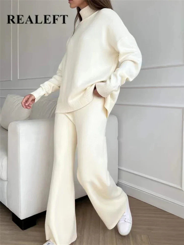 Women's Autumn Winter 2 Piece Knitted Set